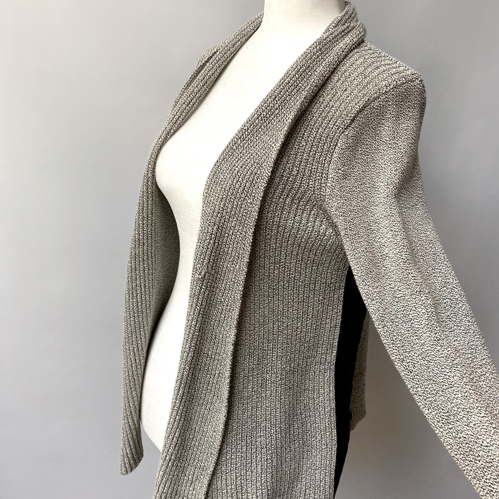 Banana republic grey /black cardigan zipper detail